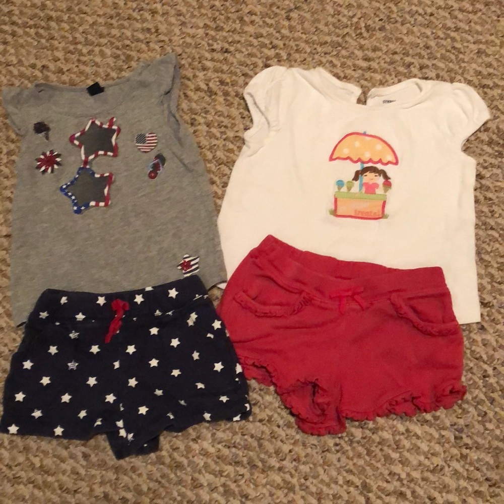 Toddler Knit Summer Set Shorts T-Shirts 2T 24